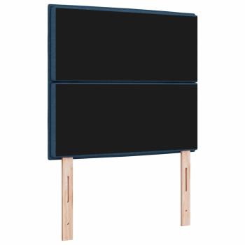 LED Kopfteil Linien-Design Blau 100 cm Stoff
