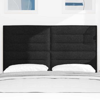 LED Kopfteil Linien-Design Schwarz 72 cm Stoff