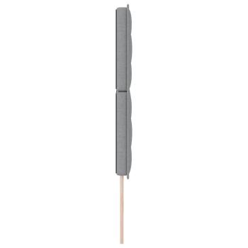 LED Kopfteil Linien-Design Hellgrau 80 cm Stoff
