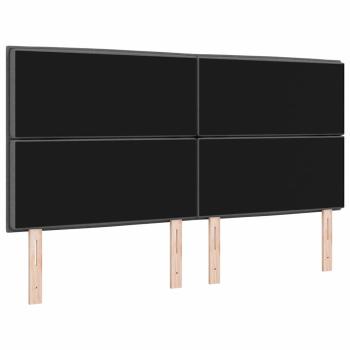 LED Kopfteil Linien-Design Dunkelgrau 90 cm Stoff