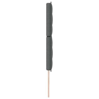 LED Kopfteil Linien-Design Dunkelgrau 100 cm Stoff