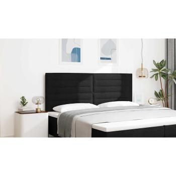 LED Kopfteil Linien-Design Schwarz 100 cm Stoff