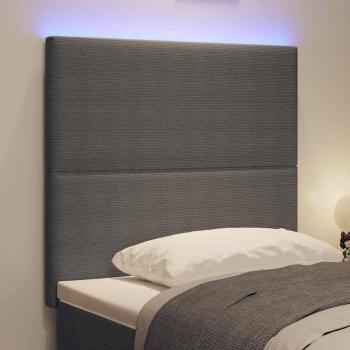 LED Kopfteil Hellgrau 80 cm Cordstoff