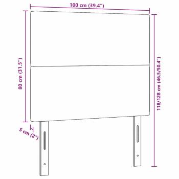 LED Kopfteil Hellgrau 100 cm Cordstoff