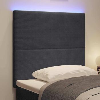 LED Kopfteil Dunkelgrau 100 cm Cordstoff