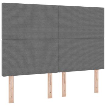 LED Kopfteil Hellgrau 72 cm Cordstoff