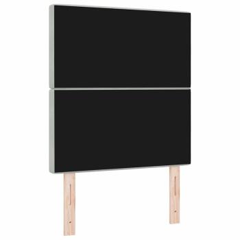 LED Kopfteil Hellgrau 80 cm Samt