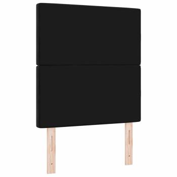 LED Kopfteil Schwarz 80 cm Samt