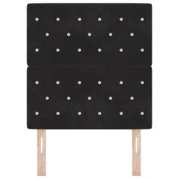 LED Kopfteil Schwarz 80 cm Samt