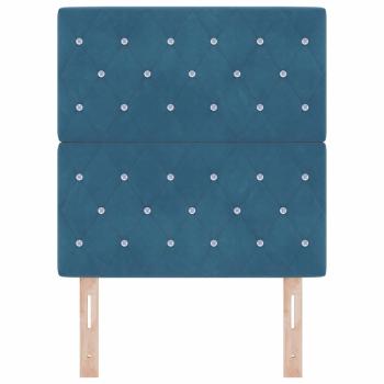 LED Kopfteil Dunkelblau 80 cm Velours