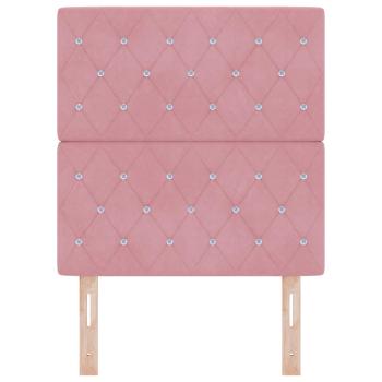 LED Kopfteil Rosa 80 cm Samt