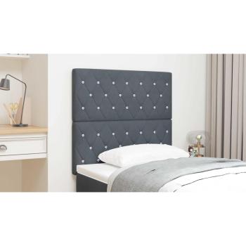 LED Kopfteil Dunkelgrau 90 cm Samt