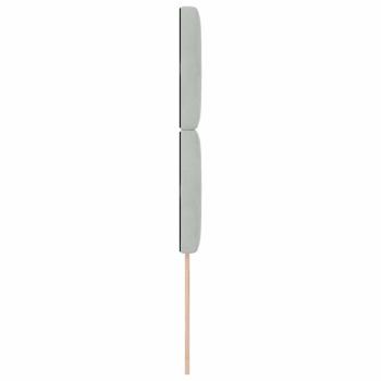 LED Kopfteil Hellgrau 100 cm Samt