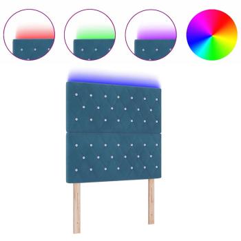 LED Kopfteil Dunkelblau 100 cm Samt