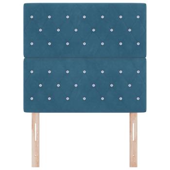 LED Kopfteil Dunkelblau 100 cm Samt