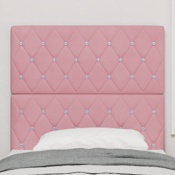 LED Kopfteil Rosa 100 cm Samt
