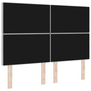LED Kopfteil Hellgrau 80 cm Samt