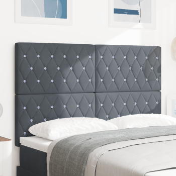 LED Kopfteil Dunkelgrau 80 cm Samt
