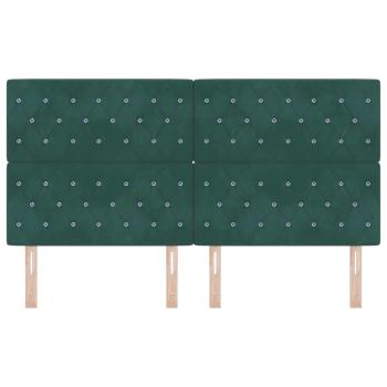 LED Kopfteil Dunkelgrün 90 cm Samt