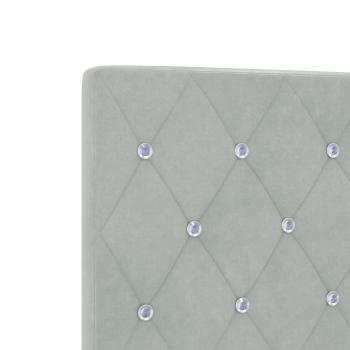LED Kopfteil Hellgrau 100 cm Samt