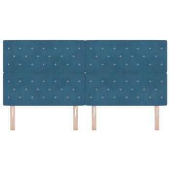 LED Kopfteil Dunkelblau 100 cm Samt