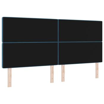 LED Kopfteil Dunkelblau 100 cm Samt