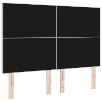 LED Kopfteil Hellgrau 80 cm Samt