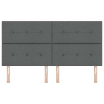 LED Kopfteil Dunkelgrau 90 cm Stoff