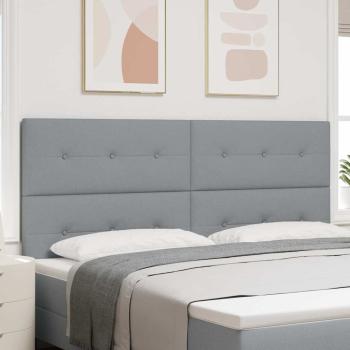 ARDEBO.de - LED Kopfteil Hellgrau 100 cm Stoff