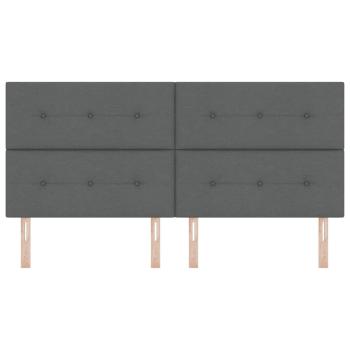 LED Kopfteil Dunkelgrau 100 cm Stoff