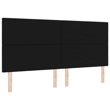 ARDEBO.de - LED Kopfteil Schwarz 100 cm Samt