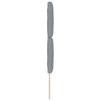 LED Kopfteil Rautenmuster Hellgrau 80 cm Stoff