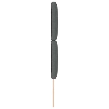 LED Kopfteil Rautenmuster Dunkelgrau 80 cm Stoff