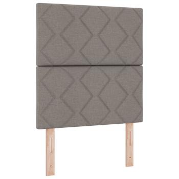 LED Kopfteil Rautenmuster Taupe 80 cm Stoff