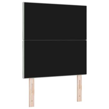 LED Kopfteil Diamantblock Design Hellgrau 80 cm Samt