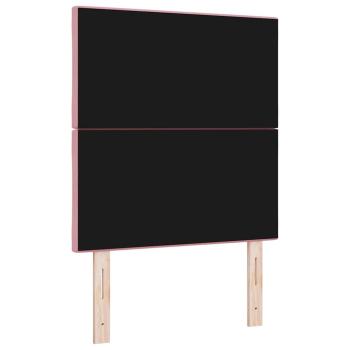 LED Kopfteil Diamantblock Design Rosa 80 cm Velours