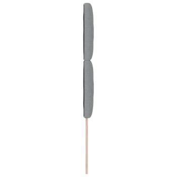 LED Kopfteil Rautenmuster Hellgrau 100 cm Stoff