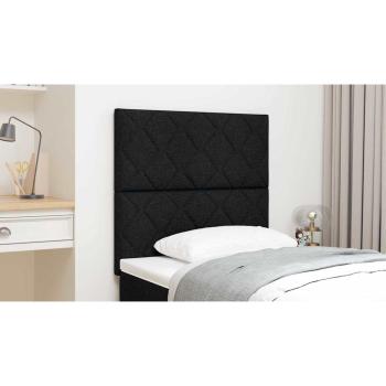 LED Kopfteil Schwarz 100 cm Stoff