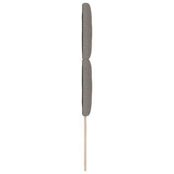LED Kopfteil Rautenmuster Taupe 100 cm Stoff
