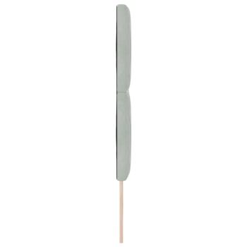 LED Kopfteil Diamantblockdesign Hellgrau 144 cm Samt