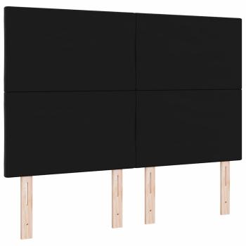 LED Kopfteil Diamantblock Design Schwarz 144 cm Samt