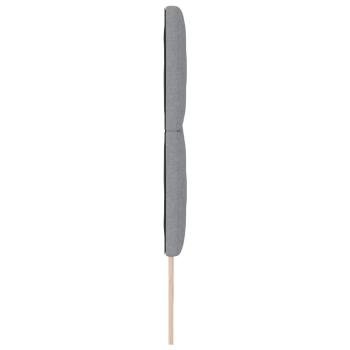 LED Kopfteil Rautenmuster Hellgrau 180 cm Stoff