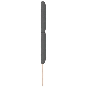 LED Kopfteil Rautenmuster Dunkelgrau 180 cm Stoff