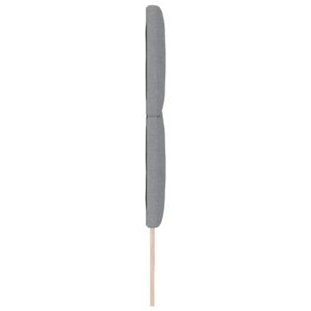 LED Kopfteil Rautenmuster Hellgrau 200 cm Stoff