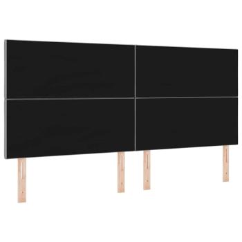 LED Kopfteil Rautenmuster Hellgrau 200 cm Stoff