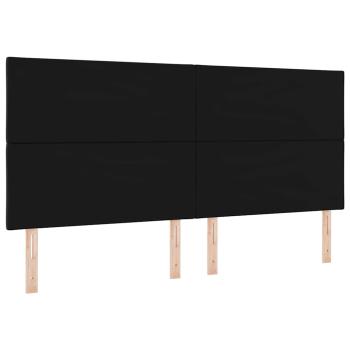 LED Kopfteil - Schwarzes Diamantblockdesign - 200 cm - Velvet