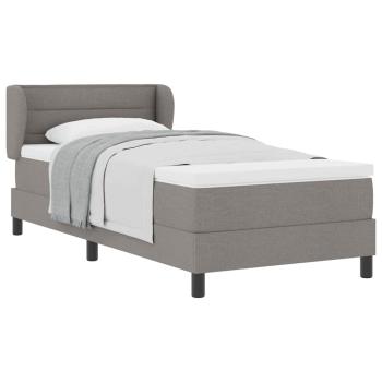 Boxspringbett mit Matratze Taupe 80x200 cm Stoff