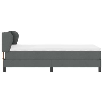 Boxspringbett mit Matratze Dunkelgrau 90x190 cm Stoff