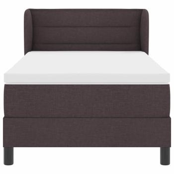 Boxspringbett mit Matratze Dunkelbraun 90x200 cm Stoff