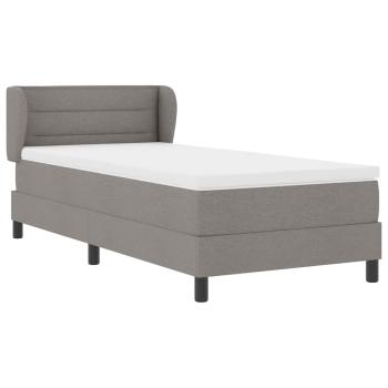 Boxspringbett mit Matratze Taupe 90x200 cm Stoff